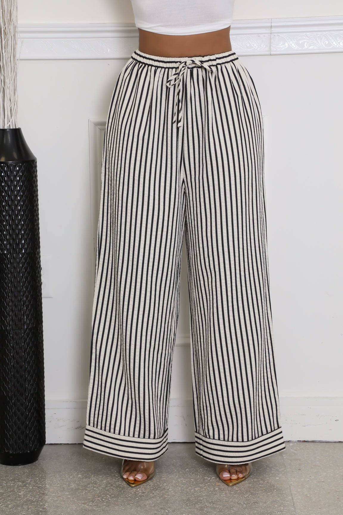 Sophia Striped Wide-Leg Pants
