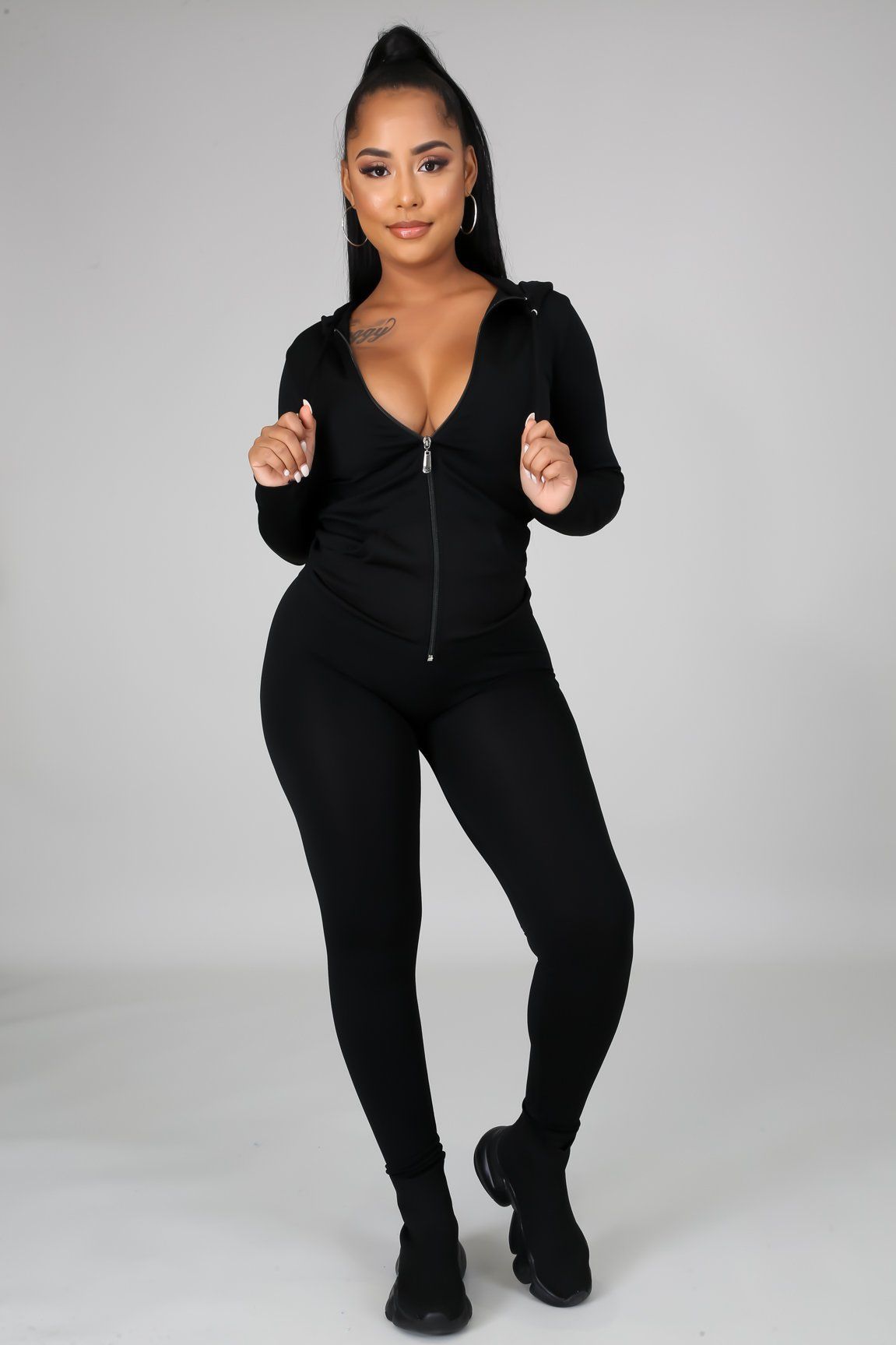 Blake Hoodie Zip-Front Legging Set