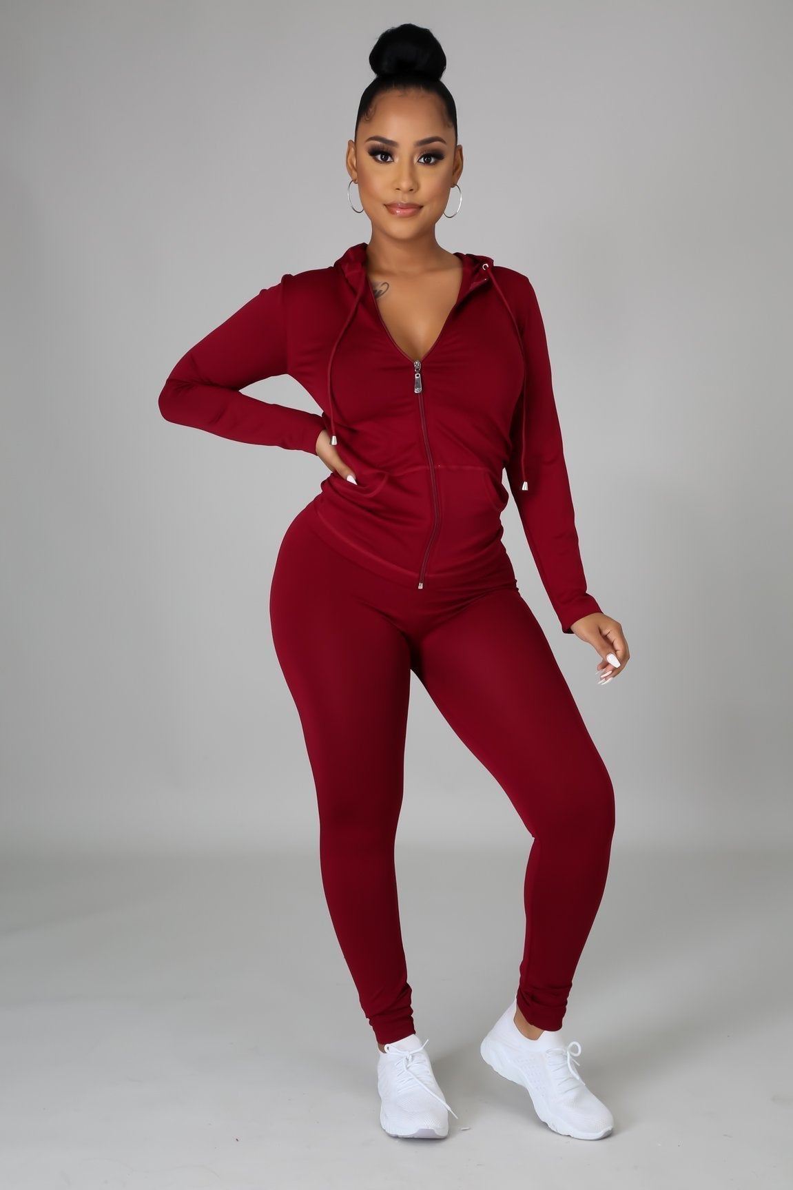 Blake Hoodie Zip-Front Legging Set