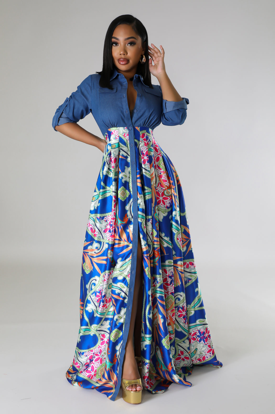 Cater 2 You Blue Denim Dress