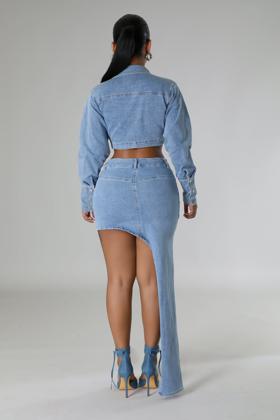 Reese Denim Skirt Set