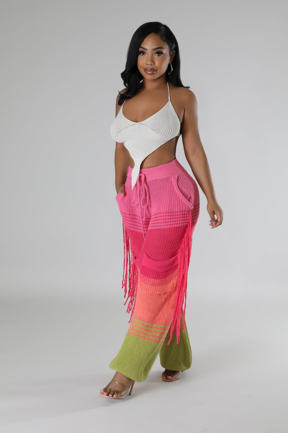 Solange Crochet Fringe Pants